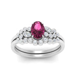 Load image into Gallery viewer, pink-sapphire-bezel-wedding-ring-set-in-white-gold-FDENS3110OVGSADRPI-NL-WG-GS.jpg
