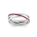 Load image into Gallery viewer, pink-sapphire-criss-cross-wedding-ring-in-white-gold-FD11398BGSADRPI-NL-WG
