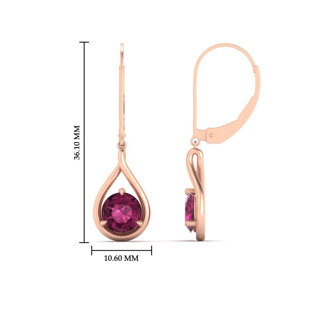 Solitaire Drop Earrings