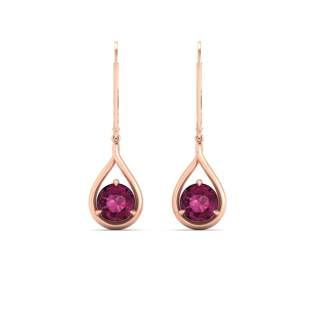 Solitaire Drop Earrings