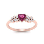 Load image into Gallery viewer, pink-sapphire-heart-cluster-diamond-ring-in-rose-gold-FDENS3110HTRGSADRPI-NL-RG.jpg
