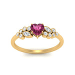 Load image into Gallery viewer, pink-sapphire-heart-cluster-diamond-ring-in-yellow-gold-FDENS3110HTRGSADRPI-NL-YG.jpg

