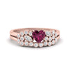 Load image into Gallery viewer, pink-sapphire-heart-cluster-diamond-wedding-ring-set-in-rose-gold-FDENS3110HTGSADRPI-NL-RG.jpg