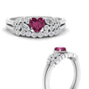 Load image into Gallery viewer, pink-sapphire-heart-cluster-diamond-wedding-ring-set-in-white-gold-FDENS3110HTGSADRPI-NL-WG.jpg