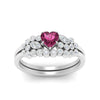 Load image into Gallery viewer, pink-sapphire-heart-cluster-diamond-wedding-ring-set-in-white-gold-FDENS3110HTGSADRPI-NL-WG.jpg