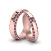Load image into Gallery viewer, pink-sapphire-his-and-hers-personalized-matching-band-in-rose-gold-FD-9004MBGSADRPI-NL-RG-EG.jpg