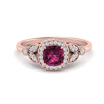Load image into Gallery viewer, pink-sapphire-leaf-square-antique-diamond-ring-in-FD10044RGSADRPIANGLE3-NL-RG-GS
