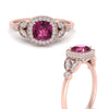 Load image into Gallery viewer, pink-sapphire-leaf-square-antique-diamond-ring-in-FD10044RGSADRPIANGLE3-NL-RG-GS