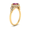 Load image into Gallery viewer, pink-sapphire-leaf-square-antique-diamond-ring-in-FD10044RGSADRPIANGLE3-NL-YG-GS