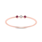 Load image into Gallery viewer, pink-sapphire-minimalist-3-stone-band-in-rose-gold-FD9411RORGSADRPI-NL-RG.jpg
