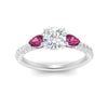 Load image into Gallery viewer, pink-sapphire-pear-accented-3-row-cushion-cut-engagement-ring-in-white-gold-FD9982CURGSADRPIANGLE3-NL-WG