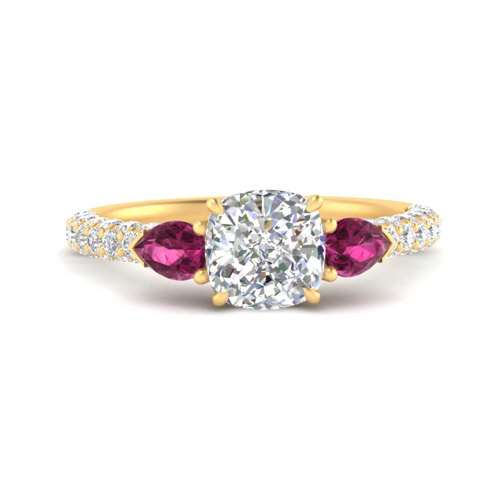 pink-sapphire-pear-accented-3-row-cushion-cut-engagement-ring-in-yellow-gold-FD9982CURGSADRPIANGLE3-NL-YG