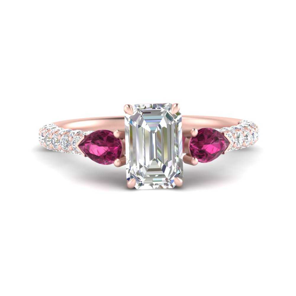 pink-sapphire-pear-accented-3-row-emerald-cut-engagement-ring-in-rose-gold-FD9982EMRGSADRPIANGLE3-NL-RG