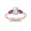 Load image into Gallery viewer, pink-sapphire-pear-accented-3-row-emerald-cut-engagement-ring-in-rose-gold-FD9982EMRGSADRPIANGLE3-NL-RG