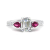 Load image into Gallery viewer, pink-sapphire-pear-accented-3-row-emerald-cut-engagement-ring-in-white-gold-FD9982EMRGSADRPIANGLE3-NL-WG