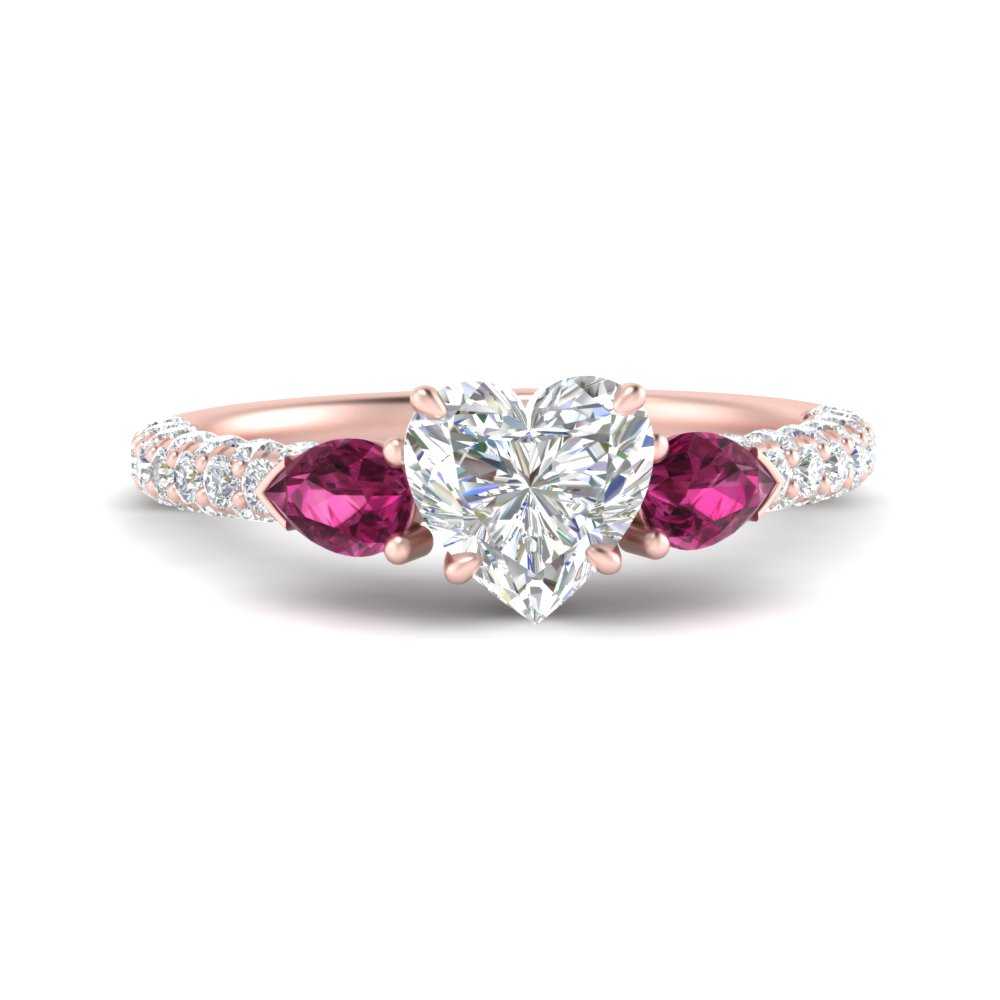 pink-sapphire-pear-accented-3-row-heart-shaped-engagement-ring-in-rose-gold-FD9982HTRGSADRPIANGLE3-NL-RG