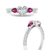 Load image into Gallery viewer, pink-sapphire-pear-accented-3-row-heart-shaped-engagement-ring-in-white-gold-FD9982HTRGSADRPIANGLE3-NL-WG