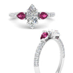 Load image into Gallery viewer, pink-sapphire-pear-accented-3-row-marquise-cut-engagement-ring-in-white-gold-FD9982MQRGSADRPIANGLE3-NL-WG
