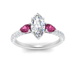 Load image into Gallery viewer, pink-sapphire-pear-accented-3-row-marquise-cut-engagement-ring-in-white-gold-FD9982MQRGSADRPIANGLE3-NL-WG
