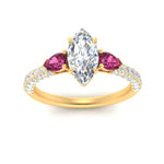 Load image into Gallery viewer, pink-sapphire-pear-accented-3-row-marquise-cut-engagement-ring-in-yellow-gold-FD9982MQRGSADRPIANGLE3-NL-YG
