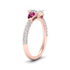 Load image into Gallery viewer, pink-sapphire-pear-accented-3-row-oval-shaped-engagement-ring-in-rose-gold-FD9982OVRGSADRPIANGLE3-NL-RG