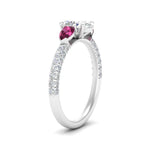 Load image into Gallery viewer, pink-sapphire-pear-accented-3-row-oval-shaped-engagement-ring-in-white-gold-FD9982OVRGSADRPIANGLE3-NL-WG
