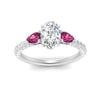 Load image into Gallery viewer, pink-sapphire-pear-accented-3-row-oval-shaped-engagement-ring-in-white-gold-FD9982OVRGSADRPIANGLE3-NL-WG
