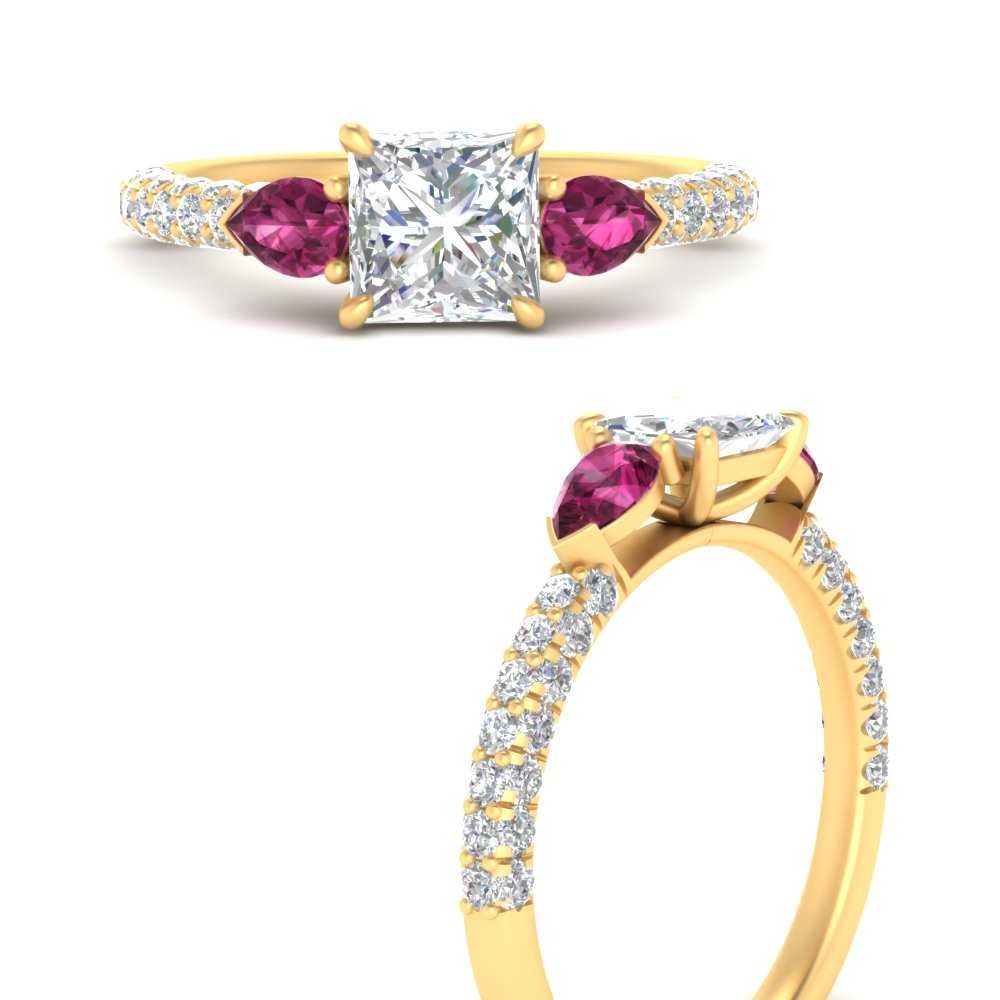 pink-sapphire-pear-accented-3-row-princess-cut-engagement-ring-in-yellow-gold-FD9982PRRGSADRPIANGLE3-NL-YG