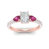 Load image into Gallery viewer, pink-sapphire-pear-accented-3-row-radiant-cut-engagement-ring-in-rose-gold-FD9982RARGSADRPIANGLE3-NL-RG