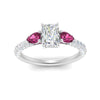Load image into Gallery viewer, pink-sapphire-pear-accented-3-row-radiant-cut-engagement-ring-in-white-gold-FD9982RARGSADRPIANGLE3-NL-WG