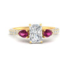 Load image into Gallery viewer, pink-sapphire-pear-accented-3-row-radiant-cut-engagement-ring-in-yellow-gold-FD9982RARGSADRPIANGLE3-NL-YG