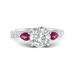 Load image into Gallery viewer, pink-sapphire-pear-accented-3-row-round-cut-engagement-ring-in-white-gold-FD9982RORGSADRPIANGLE3-NL-WG
