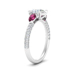 Load image into Gallery viewer, pink-sapphire-pear-accented-3-row-round-cut-engagement-ring-in-white-gold-FD9982RORGSADRPIANGLE3-NL-WG
