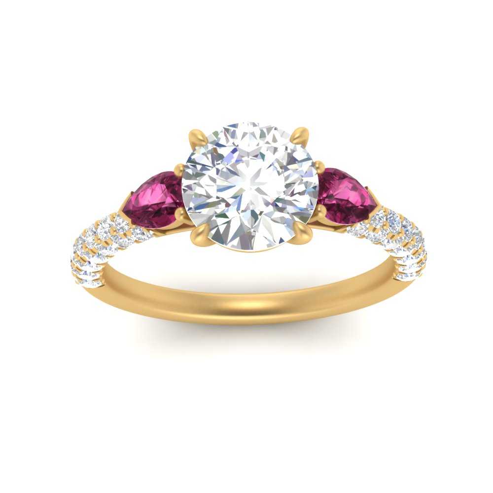 pink-sapphire-pear-accented-3-row-round-cut-engagement-ring-in-yellow-gold-FD9982RORGSADRPIANGLE3-NL-YG