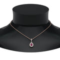 Thumbnail 18 - pink-sapphire-pear-shaped-double-halo-diamond-pendant-in-FDPD86826PE(6.0X4.0MM)GSADRPI-NL-RG-GS