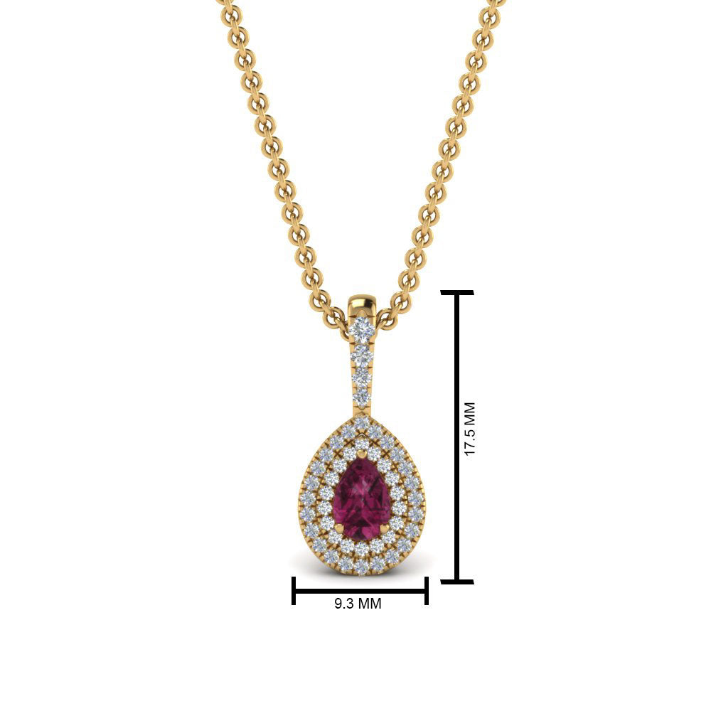 pink-sapphire-pear-shaped-double-halo-diamond-pendant-in-FDPD86826PE(6.0X4.0MM)GSADRPI-NL-YG-GS