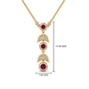 Load image into Gallery viewer, pink-sapphire-petal-diamond-drop-necklace-in-FDPD8598GSADRPIANGLE2-NL-YG