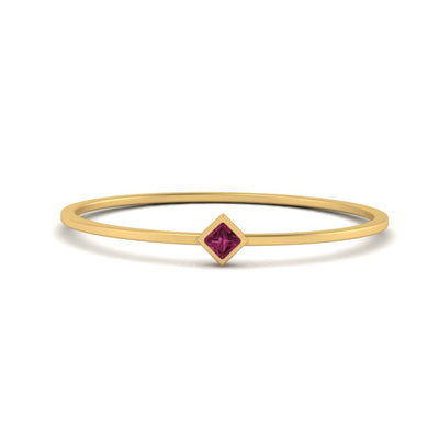 Princess Cut Stackable Ring Band