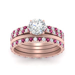 Load image into Gallery viewer, pink-sapphire-ring-with-multi-stack-band-in-FD9918ROGSADRPI-NL-RG
