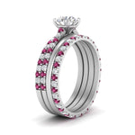 Load image into Gallery viewer, pink-sapphire-ring-with-multi-stack-band-in-FD9918ROGSADRPI-NL-WG
