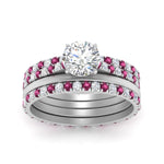 Load image into Gallery viewer, pink-sapphire-ring-with-multi-stack-band-in-FD9918ROGSADRPI-NL-WG
