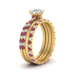 Load image into Gallery viewer, pink-sapphire-ring-with-multi-stack-band-in-FD9918ROGSADRPI-NL-YG
