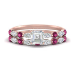 Load image into Gallery viewer, pink-sapphire-round-and-marquise-asscher-bridal-wedding-rings-in-rose-gold-FD9398AS1GSADRPI-NL-RG.jpg?v=1756378422
