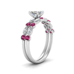 Load image into Gallery viewer, pink-sapphire-round-and-marquise-asscher-bridal-wedding-rings-in-white-gold-FD9398AS1GSADRPIANGLE2-NL-WG.jpg?v=1756378422
