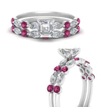 Load image into Gallery viewer, pink-sapphire-round-and-marquise-asscher-bridal-wedding-rings-in-white-gold-FD9398AS1GSADRPIANGLE3-NL-WG_4fa3c42d-f892-454b-886c-2e671b75afd3.jpg?v=1756378437