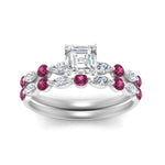 Load image into Gallery viewer, pink-sapphire-round-and-marquise-asscher-bridal-wedding-rings-in-white-gold-FD9398AS1GSADRPIANGLE5-NL-WG.jpg?v=1756378422
