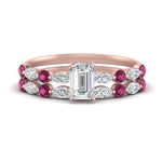 Load image into Gallery viewer, pink-sapphire-round-and-marquise-emerald-cut-bridal-wedding-rings-in-rose-gold-FD9398EM1GSADRPI-NL-RG.jpg?v=1756378472
