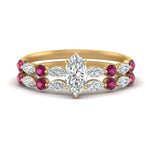 Load image into Gallery viewer, pink-sapphire-round-and-marquise-marquise-cut-bridal-wedding-rings-in-yellow-gold-FD9398MQ1GSADRPI-NL-YG.jpg?v=1756378523
