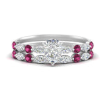 Load image into Gallery viewer, pink-sapphire-round-and-marquise-pear-bridal-wedding-rings-in-white-gold-FD9398PE1GSADRPI-NL-WG.jpg?v=1756378573