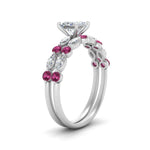 Load image into Gallery viewer, pink-sapphire-round-and-marquise-princess-cut-bridal-wedding-rings-in-white-gold-FD9398PR1GSADRPIANGLE2-NL-WG.jpg?v=1756378599

